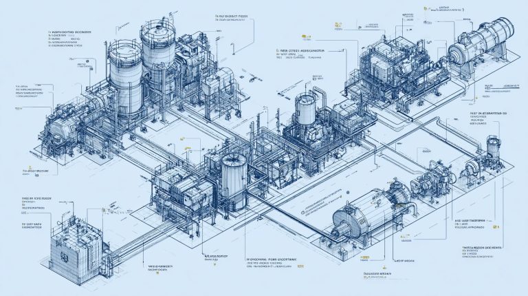 P&ID of modular hydrotreater plant by Crystal Industrial