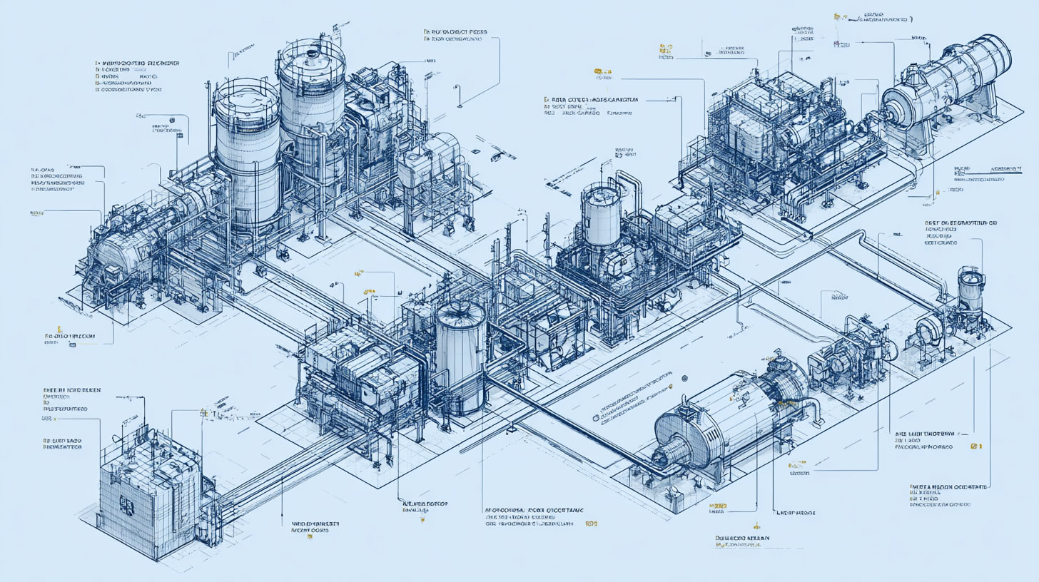 P&ID of modular hydrotreater plant by Crystal Industrial